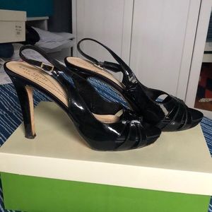 Kate spade black patent platforms